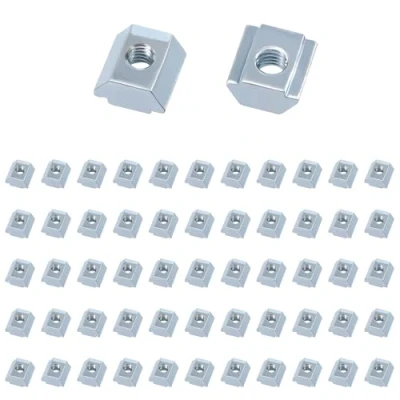 Afbeelding van MZYCX01_1M GUNGY Moerstenen M4 Groef 6 type B Moerenset T groefmoeren koolstofstaal moeren voor aluminium profiel extrusiegleuf standaard 20 serie 50 stuks
