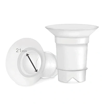 Afbeelding van Maymom 2 stuks flensinzetstukken 21 mm voor Madela en Spectra schilden 24 draagbare mok Momcozy/Willow Freestyle Sonata ter vermindering van de tepeltunnel tot