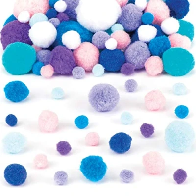 Afbeelding van Baker Ross AV616 kerstpompons voordeelverpakking Ideaal voor kunst en kunsthandwerk kinderen, Kerstmis, geschenken, aandenken meer (verpakking met 200 stuks),gesorteerd