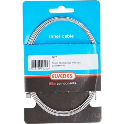 Afbeelding van Elvedes Rem binnenkabel 2250mm gegalvaniseerd ø1,5mm T nippel (op kaart)