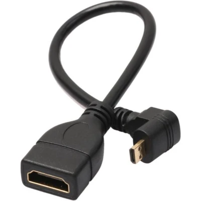 Afbeelding van Micro HDMI adapter 90 haaks naar beneden versie 1.4 (4K 30Hz) 0,15 meter