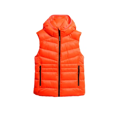 Afbeelding van Superdry Vrouwen Gewatteerde Fuji Bodywarmer met Capuchon Cream Grootte: 40