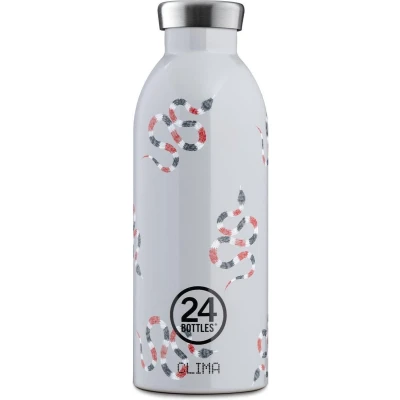 Afbeelding van Thermosfles Grijs Rattle Shake 500 Ml RVS 24Bottles Pop Collection 7,3 X 20,4 Cm