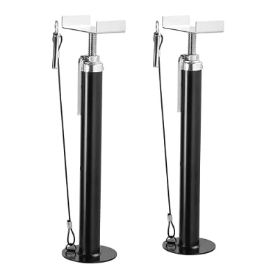 Afbeelding van VEVOR Cilinder Stabilisator, 2 stuks, voor caravans, belasting 2,27 x T, parkeerstandaard camper, van robuust staal, in hoogte verstelbaar, 500 1230 mm, compact, aanhangers, 510 135