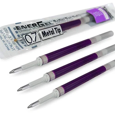 Afbeelding van 4 x PENTEL Energel 0.7mm Refill Metal Tip LR7 Past op Xm, BL77/BL57/BL37 VIOLET