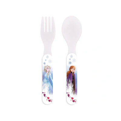Afbeelding van Disney bestekset Frozen II junior 135 x 3 cm wit 2delig