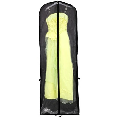 Afbeelding van HIMRY 180 cm x 65 Ademende Kledinghoes Opvouwbaar Reis Kledingzak met Draaggrepen, Extra Groot voor Reizen en Langdurige Opslag van Bruidsjurken Langere Kleding. Zwart KXB1001 black