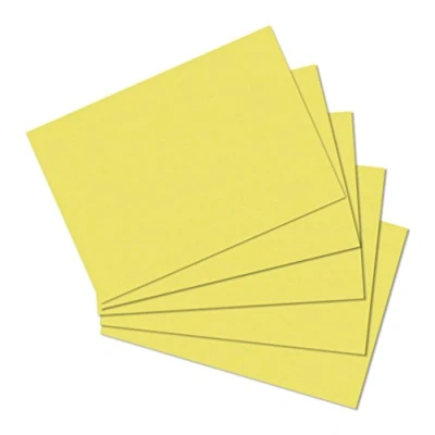Afbeelding van herlitz Indexkaarten A5, blanco, geel, 100 stuks