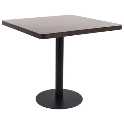 Afbeelding van Bistrotafel 80X80 Cm Mdf Donkerbruin