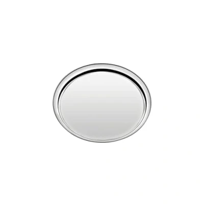 Afbeelding van Tramontina Serveerdienblad, rond dienblad van roestvrij staal, Ø 40 cm, vaatwasmachinebestendig, roestvrij, 61413 400