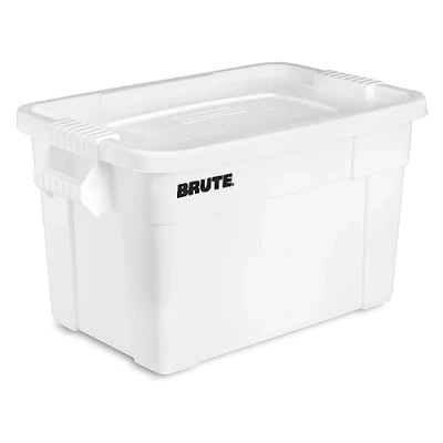 Afbeelding van Rubbermaid Commercial Products FG9S3100WHT BRUTE Draagtas met deksel, 75,5 liter, wit