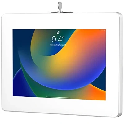 Afbeelding van Tablet Mount, CTA Digital PAD PARAWW Premium vergrendeling On Wall Flush Mount voor iPad 10,2 inch (7e generatie), Air 3 (2019), Gen. 6 (2018), Galaxy Tab S3 9,7 en meer, wit