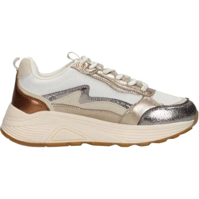 Afbeelding van SUB55 Sneakers laag, Dames, Maat: 38, Goudkleur Kunststof/ textiel