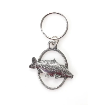 Afbeelding van Sleutelhanger Spiegelkarper Vissen Karpervissen Keyring Sleutelhangers Karper Vis Vissoorten Dieren