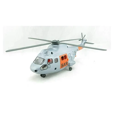 Afbeelding van siku 2527, SAR transporthelikopter, 1:50, metaal/kunststof, zilver, incl. brancard en speelgoedfiguur, automatisch inschuifbare lier