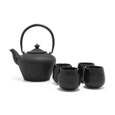 Afbeelding van Theepot Set Bredemeijer Chengdu Zwart 1 L (6 delig)