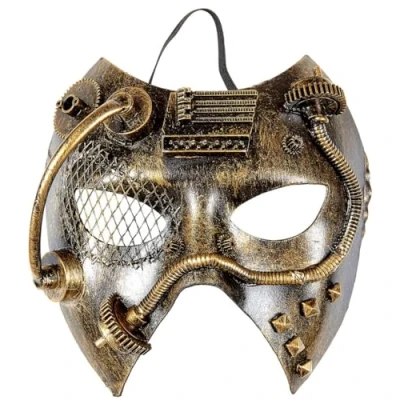 Afbeelding van Widmann Steampunk Kostuum Masker, Koper Mechanica Brons Carnavalskleding Verkleedkleding