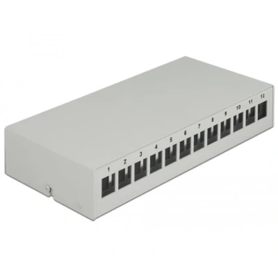 Afbeelding van Delock Keystone Patchpanel 12 Port grau