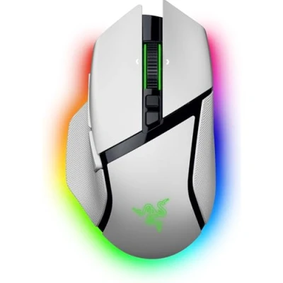 Afbeelding van Razer Basilisk V3 Pro 35K Volledig aanpasbare draadloze ergonomische Gaming muis met Chroma RGB optische sensor (configureerbaar kantelwiel, 1K Hz Polling Rate, 13 knoppen) Wit