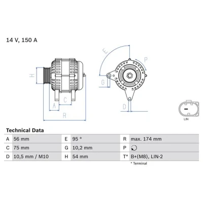 Afbeelding van Bosch Alternator/Dynamo 0 986 083 700