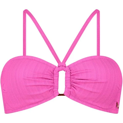 Afbeelding van ten Cate Beach TC WOW voorgevormde strapless bandeau bikinitop met textuur roze