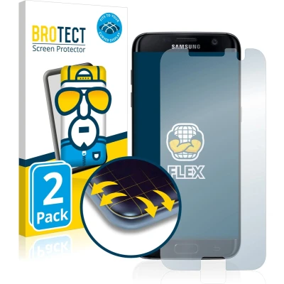 Afbeelding van BROTECT Screenprotector voor Samsung Galaxy S7 Edge Folie Beschermfolie transparant volledig dekking (2 Stuks)