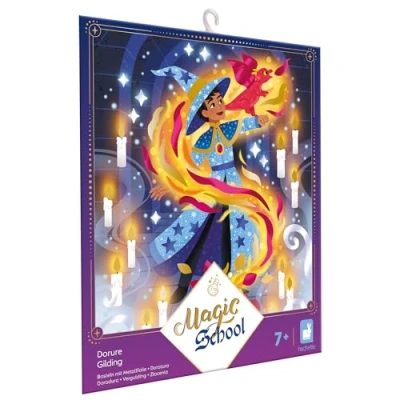 Afbeelding van Janod Magic School Knutselen Met Folie Knutselset De Set Bevat 3 Kleefborden, 8 Gemetalliseerde Vellen, 1 Houten Tool En Een Gids Instructies Modellen Geschikt Vanaf 7 Jaar