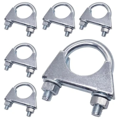 Afbeelding van SKIR&#039;CO (6 stuks) Buisklemmen voor buis met een diameter van 32 mm, U bouts, verzinkte buisbeugels