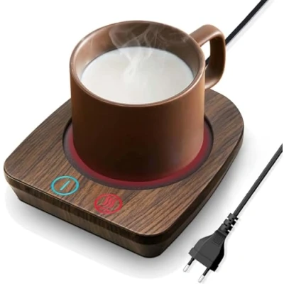 Afbeelding van Mok Warmer,Koffiemok Warmer,Elektrische Drankenwarmer met 3 Temperatuurinstellingen 4 uur Automatische Uitschakeling voor Thuis Bureaugebruik (Houtkorrel)