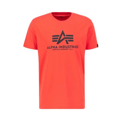 Afbeelding van Alpha Industries Basic Tshirt print, Maat: Small, Radiant red