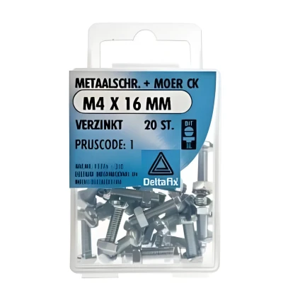 Afbeelding van Deltafix Metaalschroef CK + Moer M3x50mm 8 Stuks