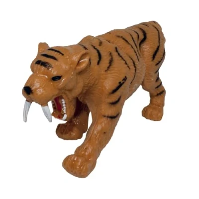 Afbeelding van Rep Pals Sabertooth Tiger, Stretchy Toy van Deluxebase. Super rekbare dierreplica&#039;s die echt aanvoelen, geweldig voor kinderen