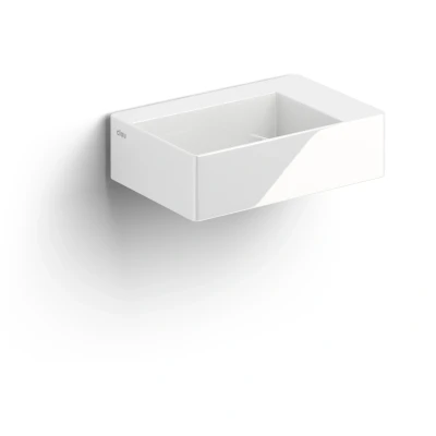 Afbeelding van Fontein Clou New Flush 2 Inclusief Afvoerplug 35.5x24.5x10cm Wit Keramiek (Met Voorbewerkt Kraangat)