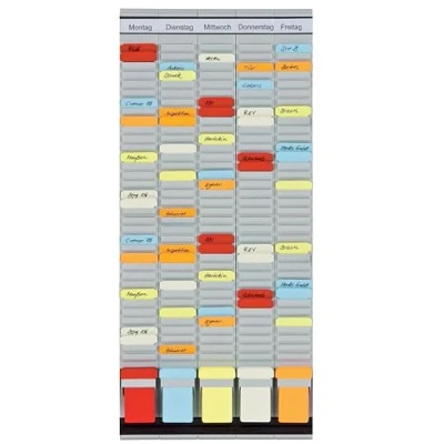 Afbeelding van FRANKEN T kaartenbord, 5 dagen weekplanner, 31,5 x 78 cm, dragers, 35 sleuven, PV SET2