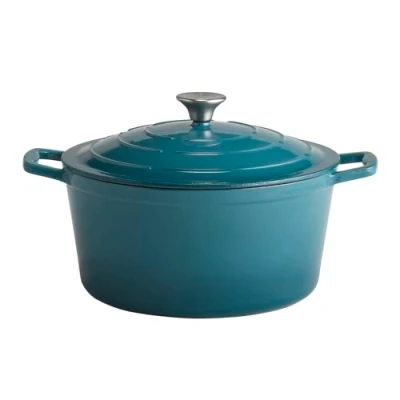Afbeelding van APS 88315 kookpan met deksel &quot;5 STARS&quot;, stoofpan gietijzer, geschikt voor inductie, ovenbestendig, incl. dekselhouder, Ø 28 cm, 6 liter, antraciet