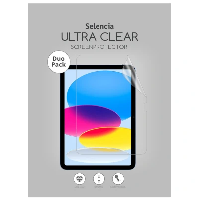 Afbeelding van 2 Pack Screenprotectors Apple iPad 10.9 (2022): Selencia Duo Ultra Clear tablet Folie (plastic)