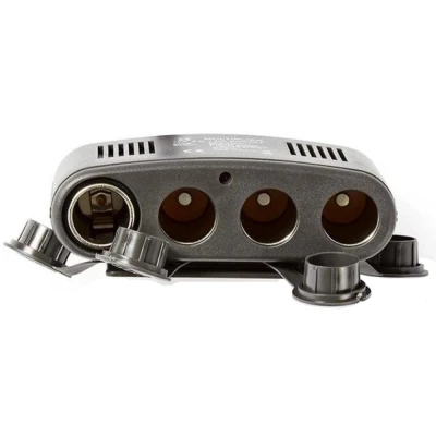 Afbeelding van Autoverdeeladapter Nedis (4 weg, USB, LED)