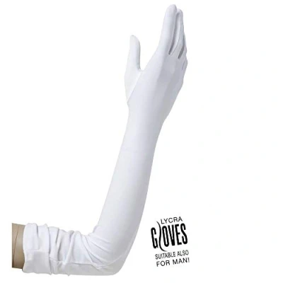 Afbeelding van Widmann 1450G handschoenen, wit, lengte 60 cm, themafeest, carnaval