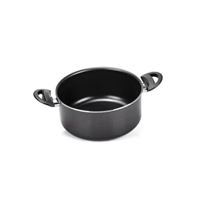 Afbeelding van Moneta Gea braadpan met 2 handgrepen, 28 cm, 100% gerecycled aluminium, voor elke kookplaat, inclusief inductie, gemaakt in Italië