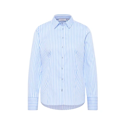 Afbeelding van Eterna Streifenbluse Regular FIT Overhemdblouse, Dames, Maat: 36, Hellblau/weiß