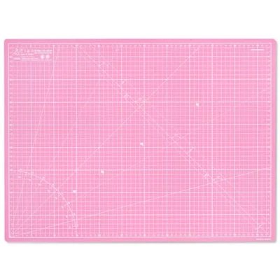 Afbeelding van Elan 5 laagse Snijmat Roze en Lila A2, Zelfhelende 3 mm Snijmat, Knutselmat met Dubbelzijdig Raster, Metrische Snijonderlegger voor Quilten, Naaien, Patchworken, Scrapbooken, enz. 60 x 45 cm
