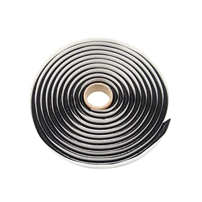 Afbeelding van QWORK® 1 st Butyl Rond Koord Zwart, 9.5mm dia x 4 m, voor Auto Vrachtwagen Koplamp Raam Deur Voorruit