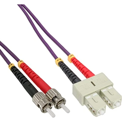 Afbeelding van SC ST Duplex Optical Fiber Patch kabel Multi Mode OM4 5 meter InLine