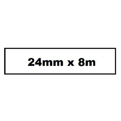 Afbeelding van Labeltape Quantore TZE 251 24mm x 8m wit/zwart