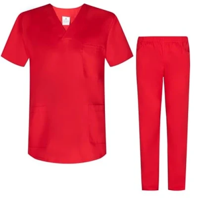 Afbeelding van MISEMIYA Uniformen voor sanitair, uniseks, medische gezondheiduniformen, BZ 817 8312, Rood, XS