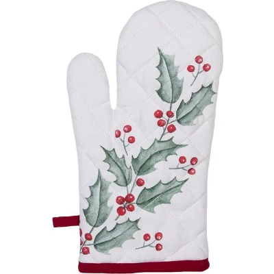 Afbeelding van Clayre &amp; Eef Witte Ovenhandschoen 18*30 cm HCH44