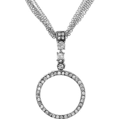 Afbeelding van Behave Dames ketting zilver kleur met ronde hanger