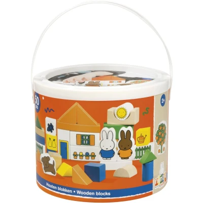 Afbeelding van Bambolino Toys Blokkenton Hout Nijntje, 50dlg.