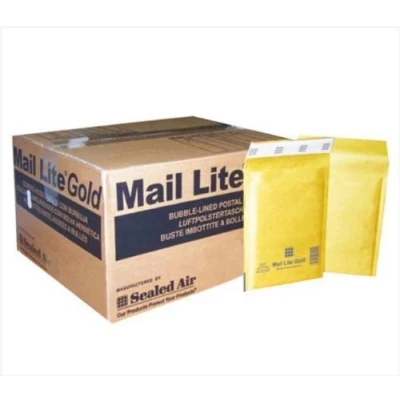 Afbeelding van 100 Mail Lite A/000 JL000 Jiffy gevoerde enveloppen 110 x 160mm 4.25&quot; 6.5&quot; (1 dozen van 100) Goud