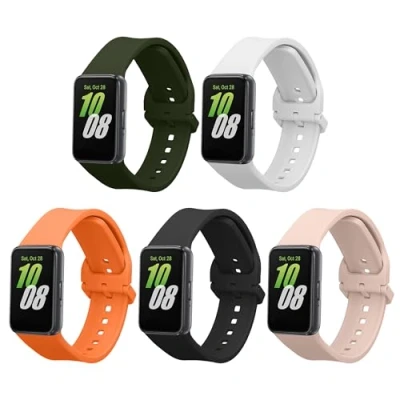 Afbeelding van kwmobile 5x armband compatibel met Samsung Galaxy Fit 3 Verstelbaar 14 22 cm Bandjes voor fitnesstracker in meerkleurig